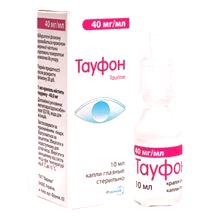 Kapljice za oči Taufon: koristi in škoda za telo